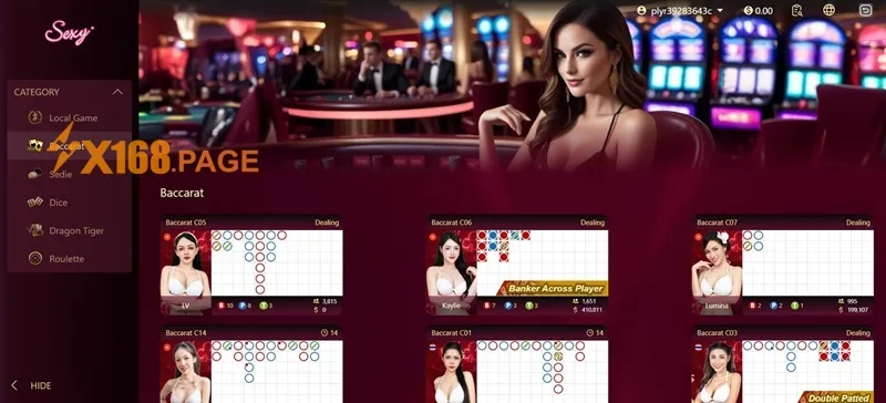 sảnh cược live casino x168 